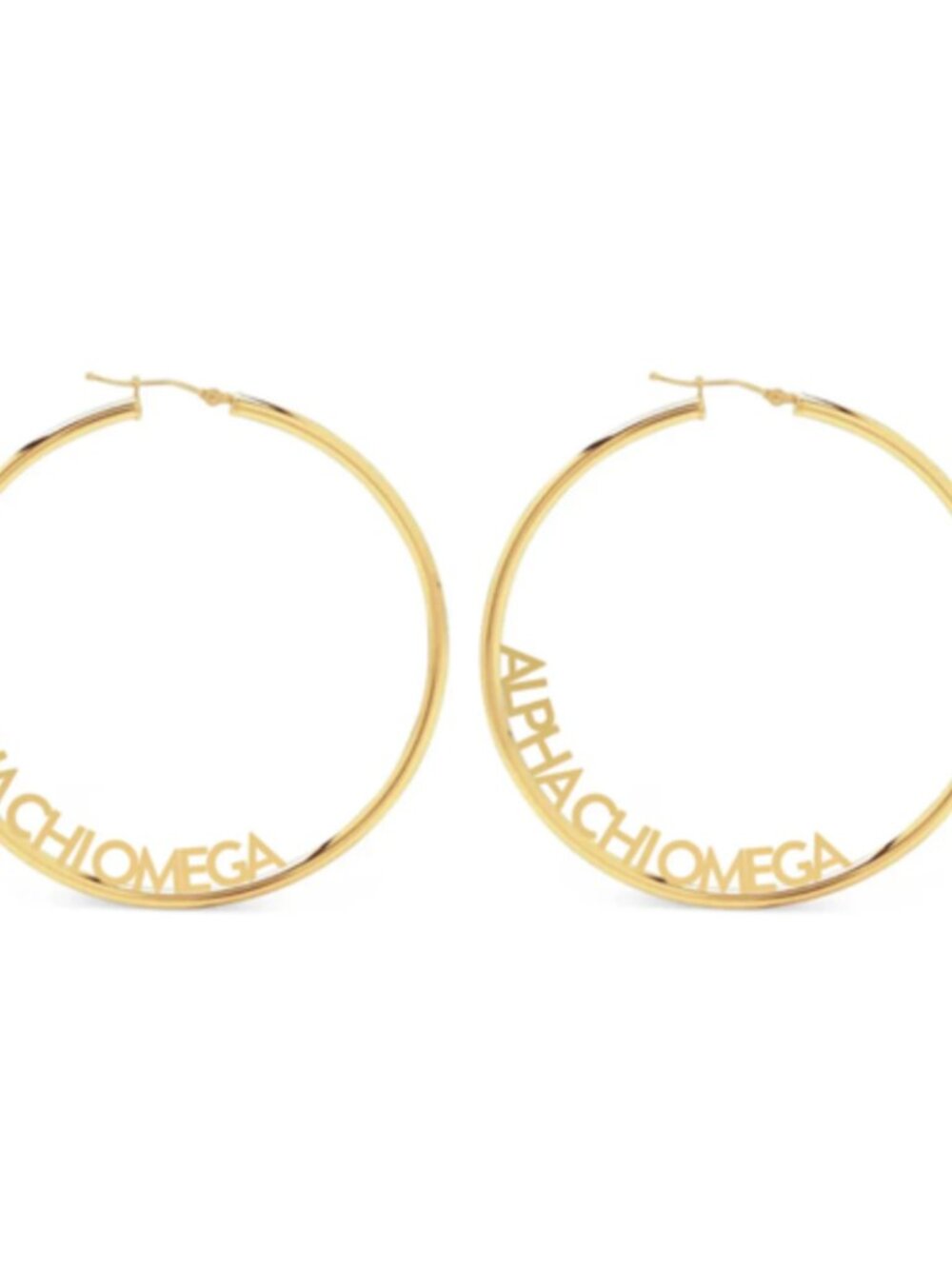 Sorority Hoop Earring, Alpha Chi Omega